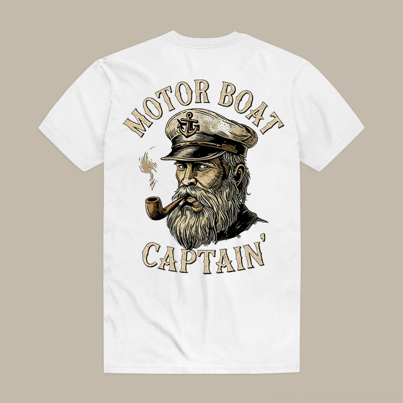 Motor Boat Captain' Printed Men's T-shirt