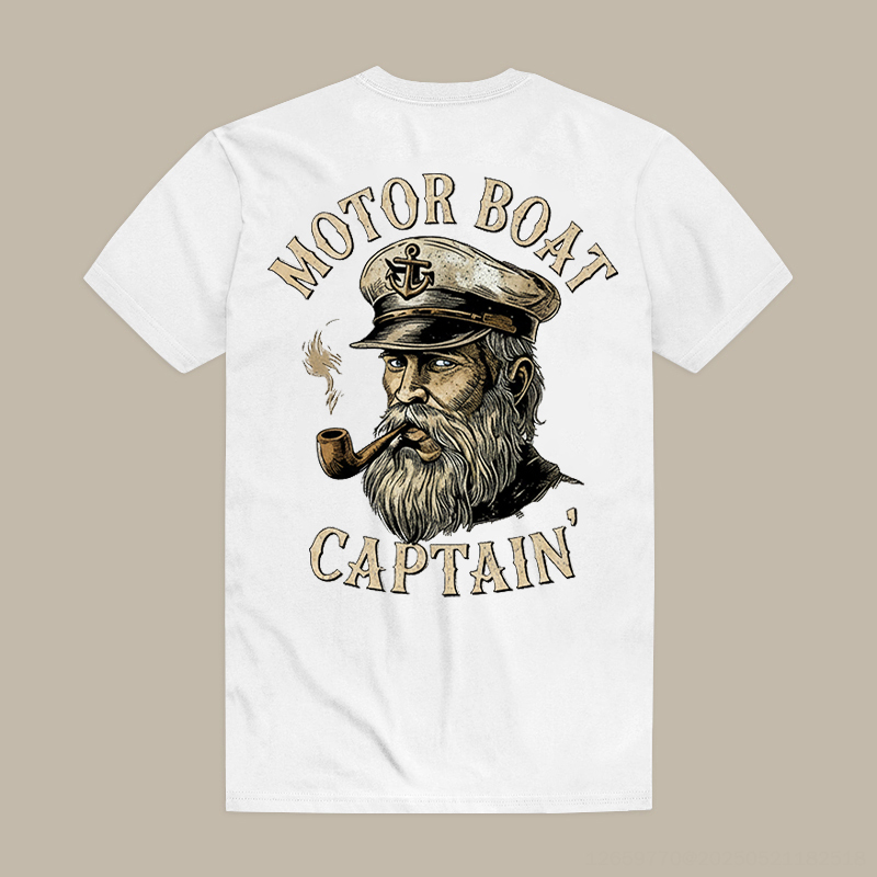 Motor Boat Captain' Printed Men's T-shirt