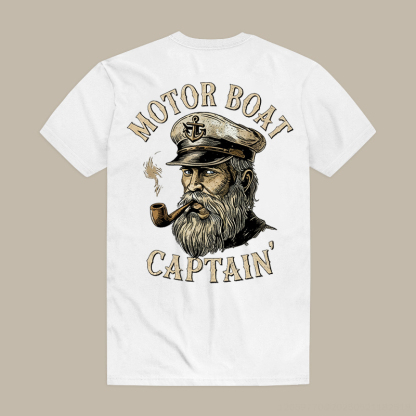 Motor Boat Captain' Printed Men's T-shirt