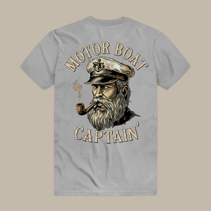 Motor Boat Captain' Printed Men's T-shirt