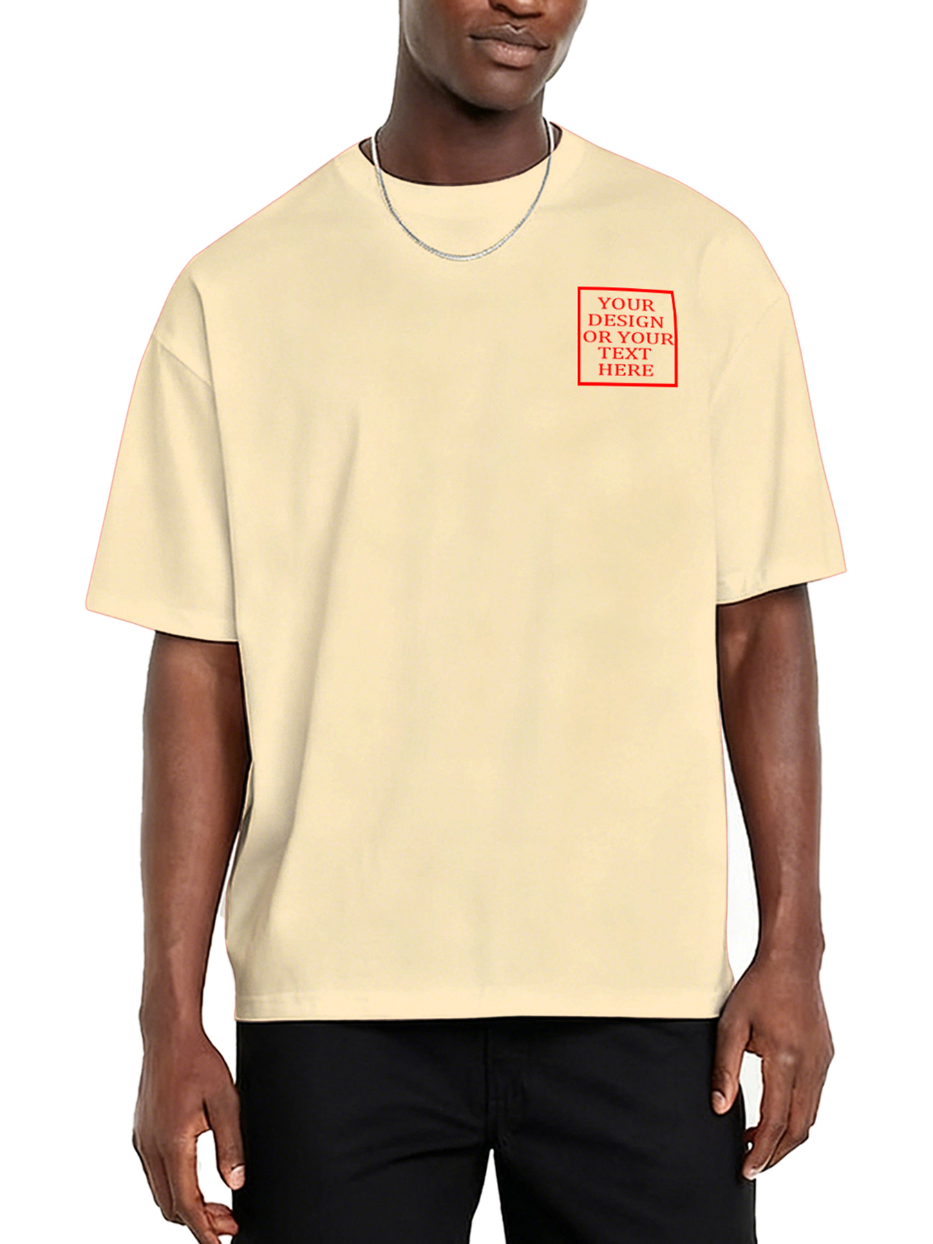 Customizable Men's T-shirts - Add your own photos/patterns/text designs | 100% Cotton  | Machine washable crew neck short-sleeved, suitable for summer, Valentine's Day and holiday gifts, personalized T-shirts