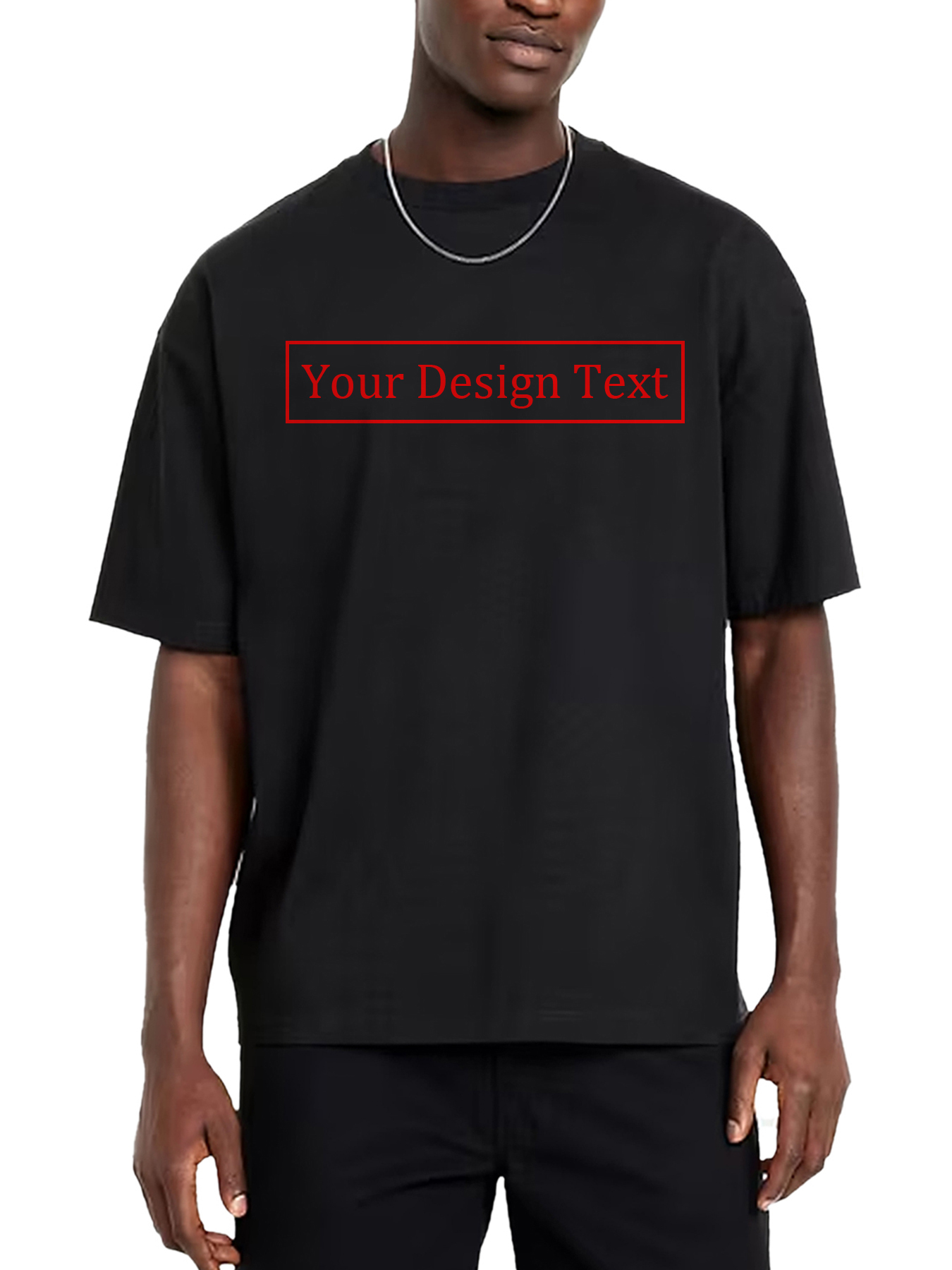 Customizable Men's T-Shirts - Add Your Own Text Design | 100% Cotton | Machine Washable Crew Neck Short Sleeve, Perfect for Summer, Valentine's Day, and Holiday Gifts, Personalized T-Shirts