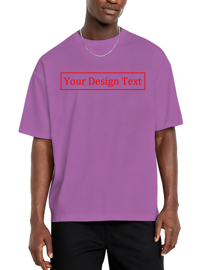 Customizable Men's T-Shirts - Add Your Own Text Design | 100% Cotton | Machine Washable Crew Neck Short Sleeve, Perfect for Summer, Valentine's Day, and Holiday Gifts, Personalized T-Shirts
