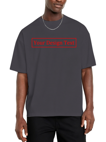 Customizable Men's T-Shirts - Add Your Own Text Design | 100% Cotton | Machine Washable Crew Neck Short Sleeve, Perfect for Summer, Valentine's Day, and Holiday Gifts, Personalized T-Shirts