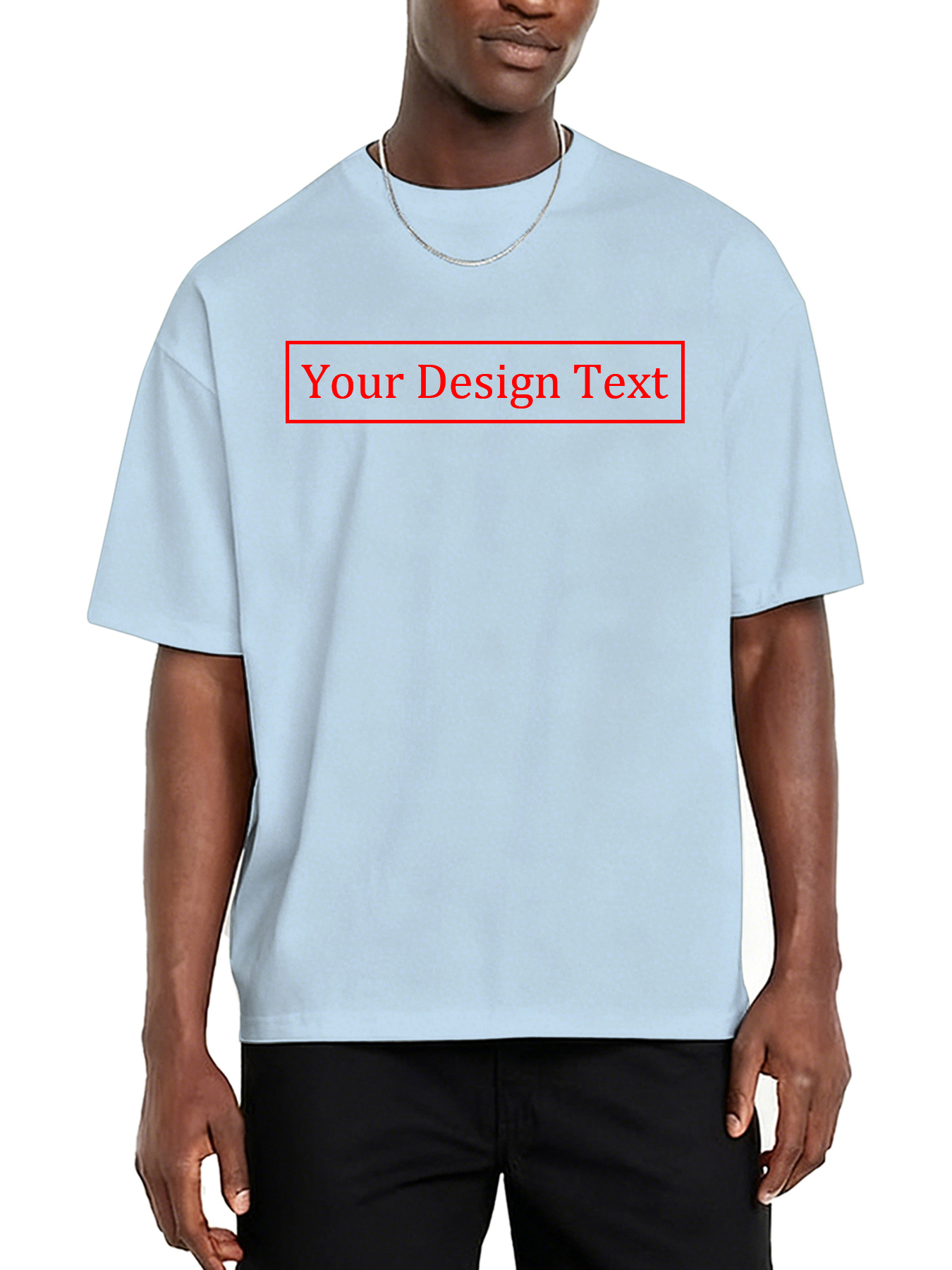 Customizable Men's T-Shirts - Add Your Own Text Design | 100% Cotton | Machine Washable Crew Neck Short Sleeve, Perfect for Summer, Valentine's Day, and Holiday Gifts, Personalized T-Shirts