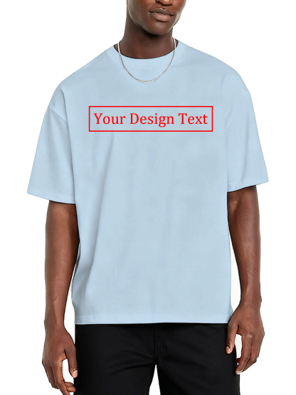 Customizable Men's T-Shirts - Add Your Own Text Design | 100% Cotton | Machine Washable Crew Neck Short Sleeve, Perfect for Summer, Valentine's Day, and Holiday Gifts, Personalized T-Shirts