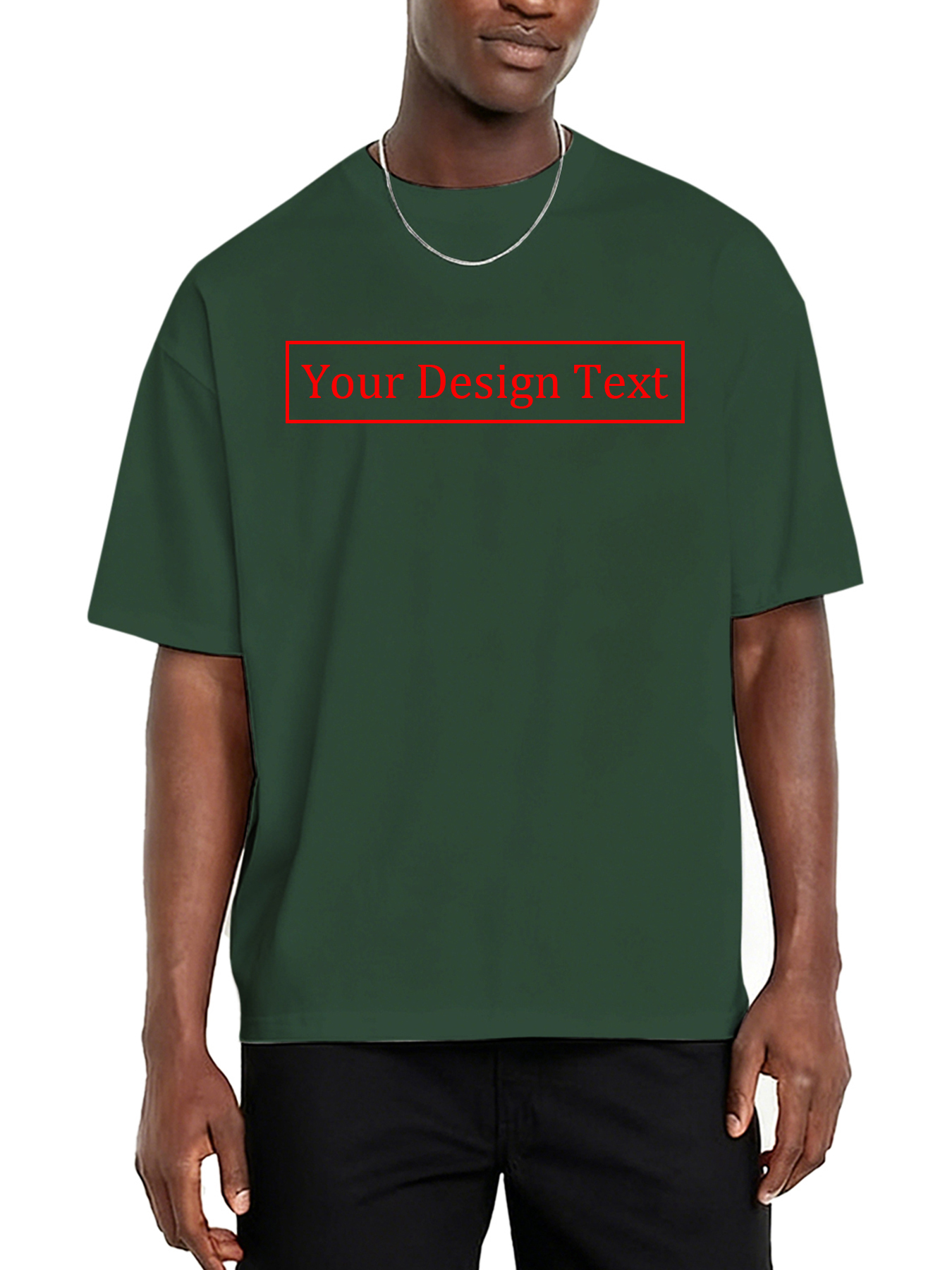 Customizable Men's T-Shirts - Add Your Own Text Design | 100% Cotton | Machine Washable Crew Neck Short Sleeve, Perfect for Summer, Valentine's Day, and Holiday Gifts, Personalized T-Shirts