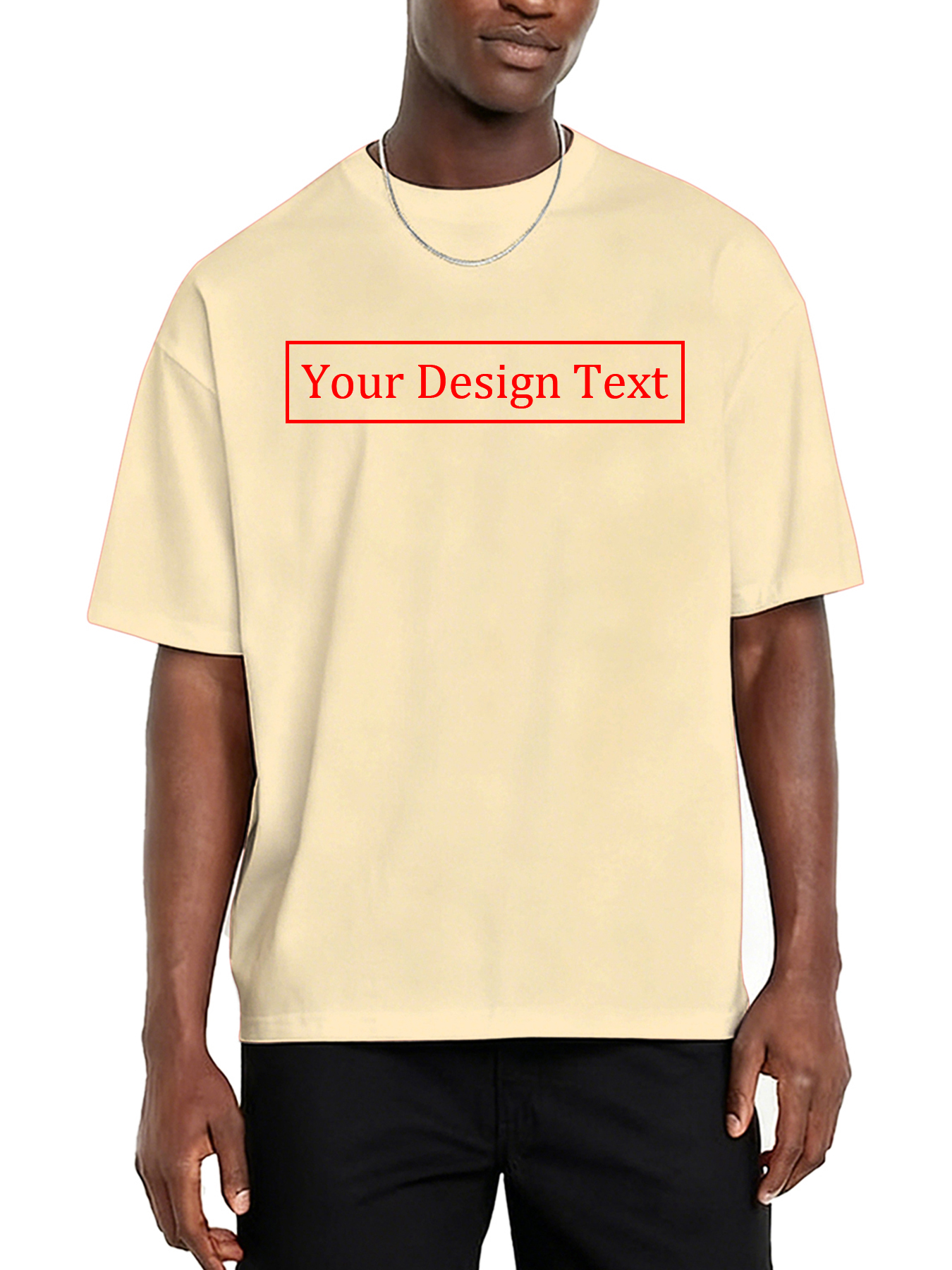 Customizable Men's T-Shirts - Add Your Own Text Design | 100% Cotton | Machine Washable Crew Neck Short Sleeve, Perfect for Summer, Valentine's Day, and Holiday Gifts, Personalized T-Shirts