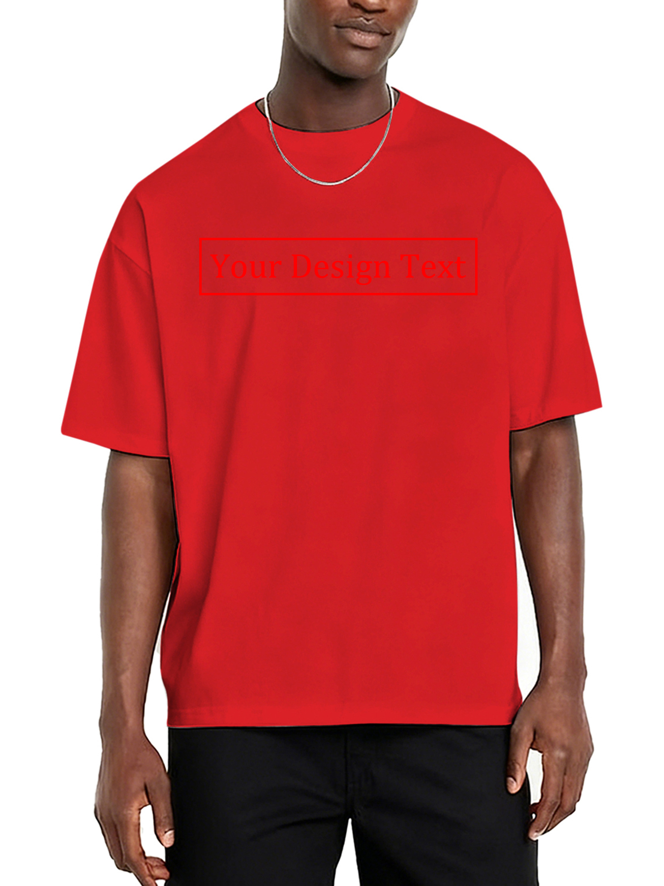 Customizable Men's T-Shirts - Add Your Own Text Design | 100% Cotton | Machine Washable Crew Neck Short Sleeve, Perfect for Summer, Valentine's Day, and Holiday Gifts, Personalized T-Shirts