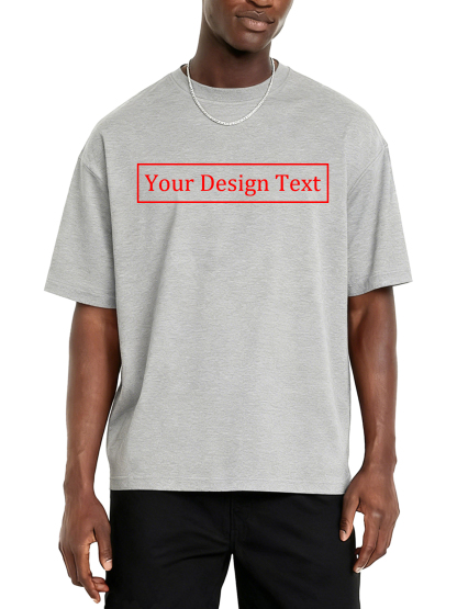 Customizable Men's T-Shirts - Add Your Own Text Design | 100% Cotton | Machine Washable Crew Neck Short Sleeve, Perfect for Summer, Valentine's Day, and Holiday Gifts, Personalized T-Shirts