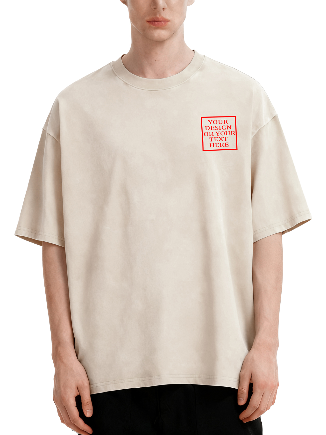  Customizable Men's Retro Washed T-Shirt - Add your own photos/patterns/text designs. Machine washable retro washed T-shirt, ideal for autumn/winter, Valentine's Day, and holiday gifts. Personalized retro washed T-shirt.