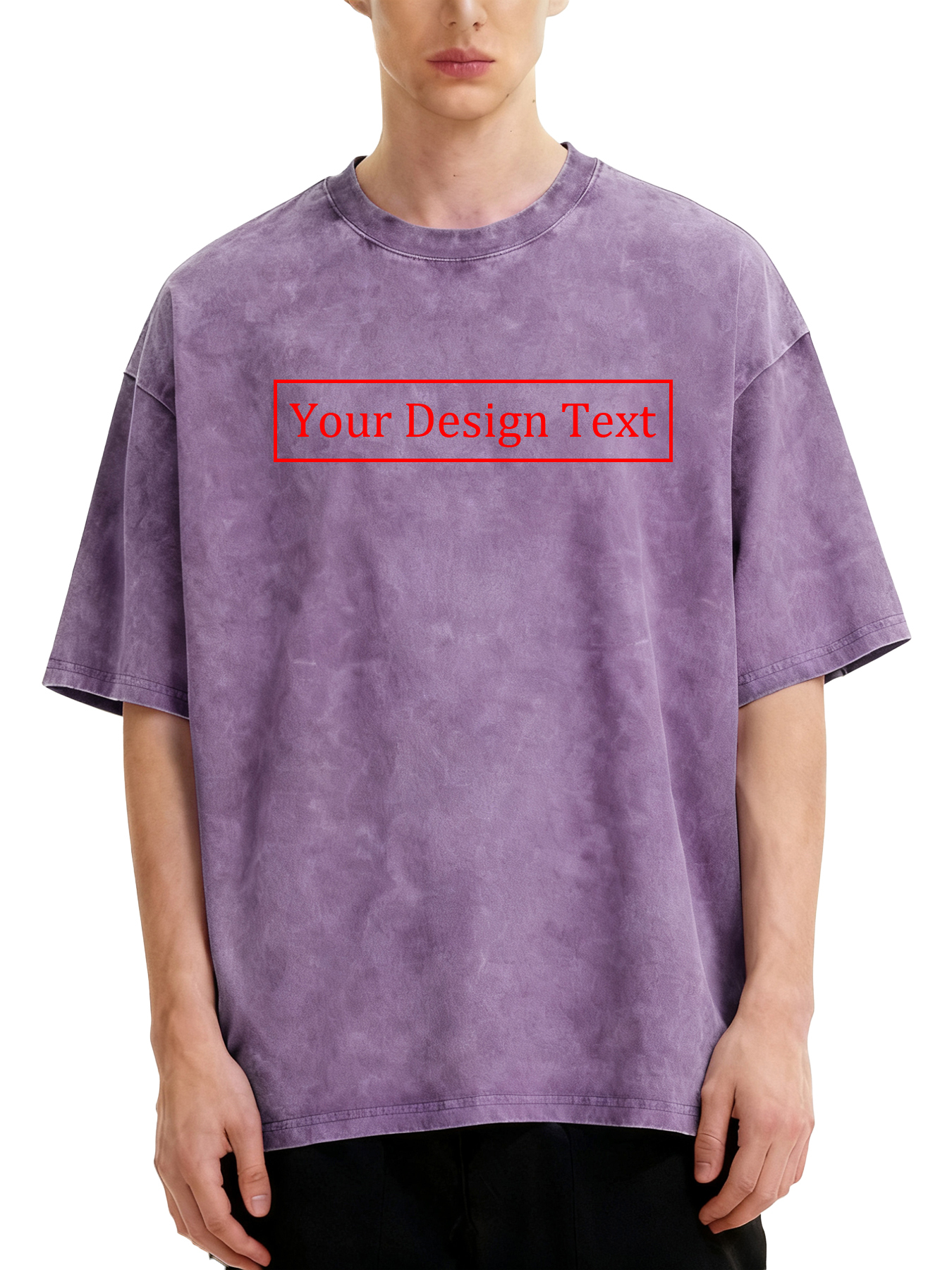 Men's Retro Washed Custom T-Shirt - Add your own text design. Machine washable retro washed T-shirt, casual, comfortable, versatile and unique | Street style washed T-shirt | Ideal for Valentine's Day and holiday gifts. Personalized retro washed T-shirt.