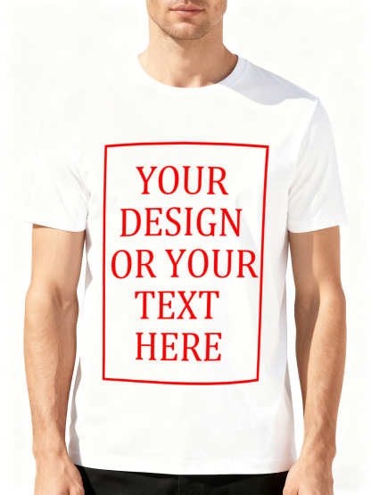 Custom T-shirt 100% Cotton Customizable Men's Pure Cotton Unisex T-shirt - Love My Boyfriend Girlfriend T-shirt Casual Short-Sleeved T-shirt - Personalized Photo Selfie Design T-shirt, soft, breathable, comfortable, unique gift idea