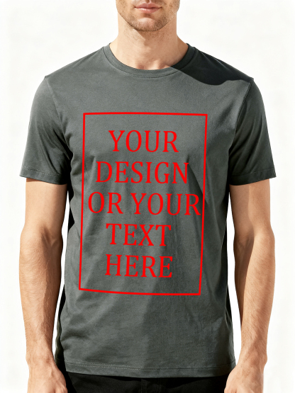 Custom T-shirt 100% Cotton Customizable Men's Pure Cotton Unisex T-shirt - Love My Boyfriend Girlfriend T-shirt Casual Short-Sleeved T-shirt - Personalized Photo Selfie Design T-shirt, soft, breathable, comfortable, unique gift idea