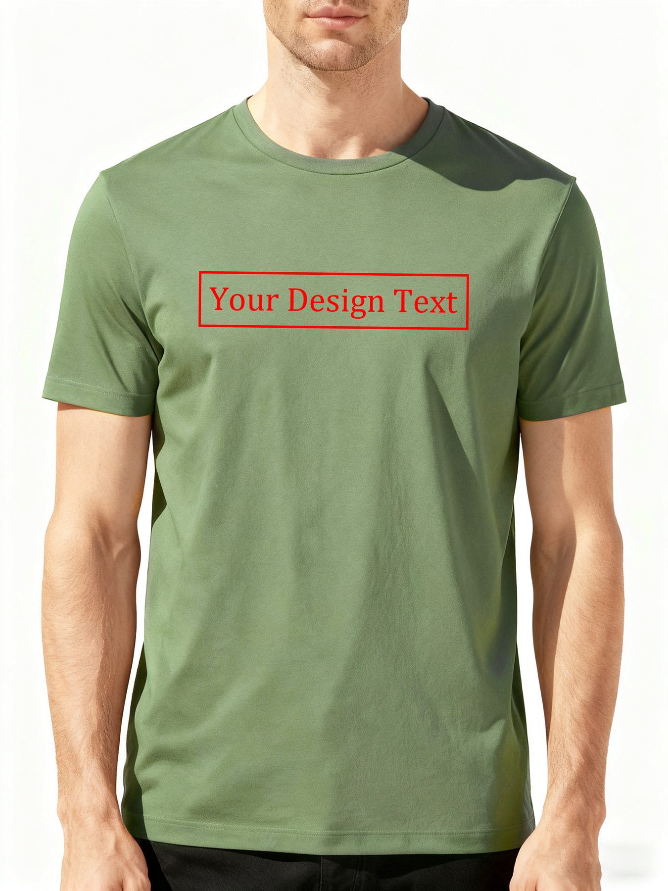 Customizable Men's T-Shirts - Add Your Own Text Design | 100% Cotton | Machine Washable Crew Neck Short Sleeve, Perfect for Summer, Valentine's Day, and Holiday Gifts, Personalized T-Shirts