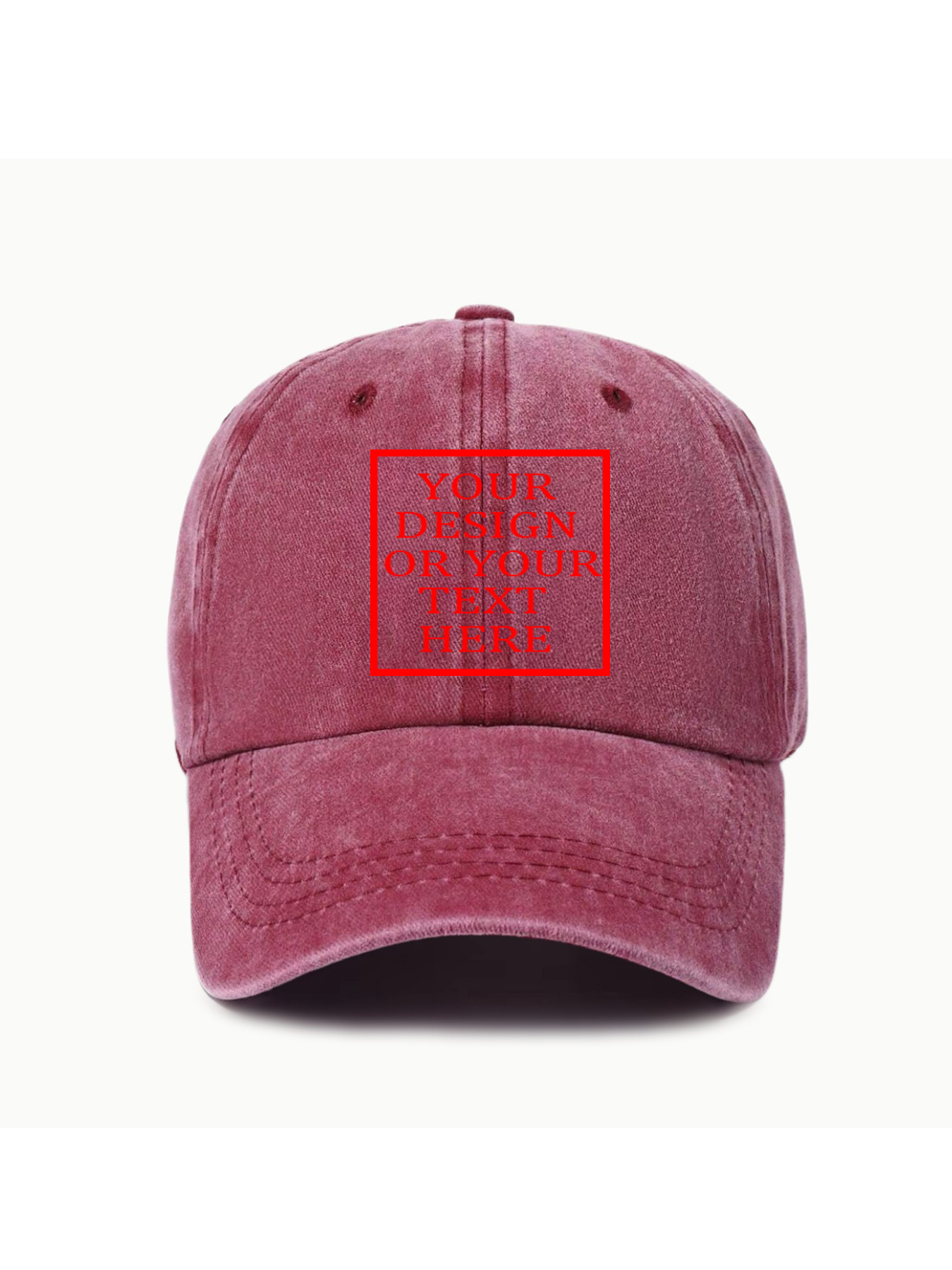 Custom Pattern Washed Baseball Cap Outdoor Soft Top Duckbill Cap