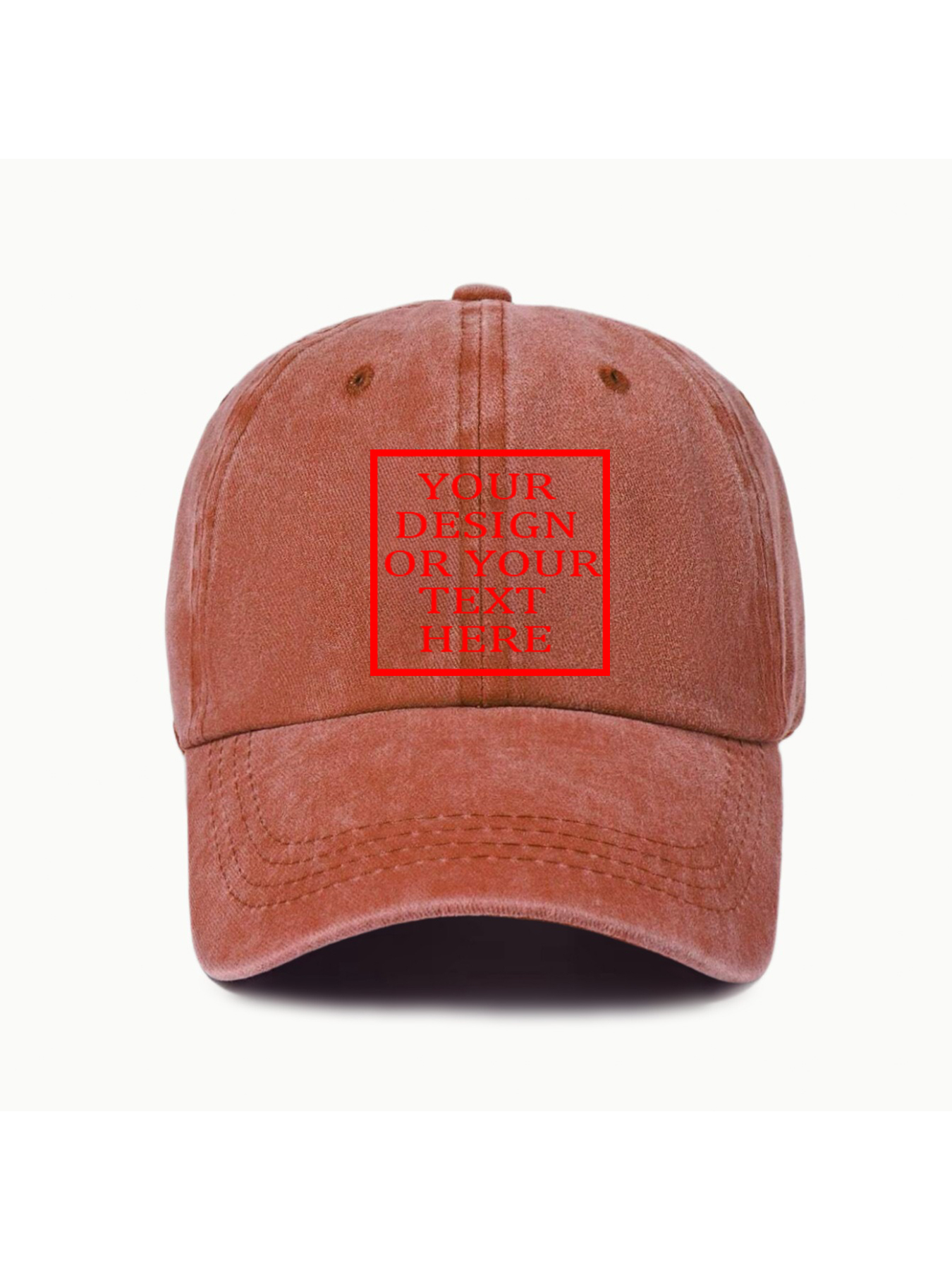 Custom Pattern Washed Baseball Cap Outdoor Soft Top Duckbill Cap