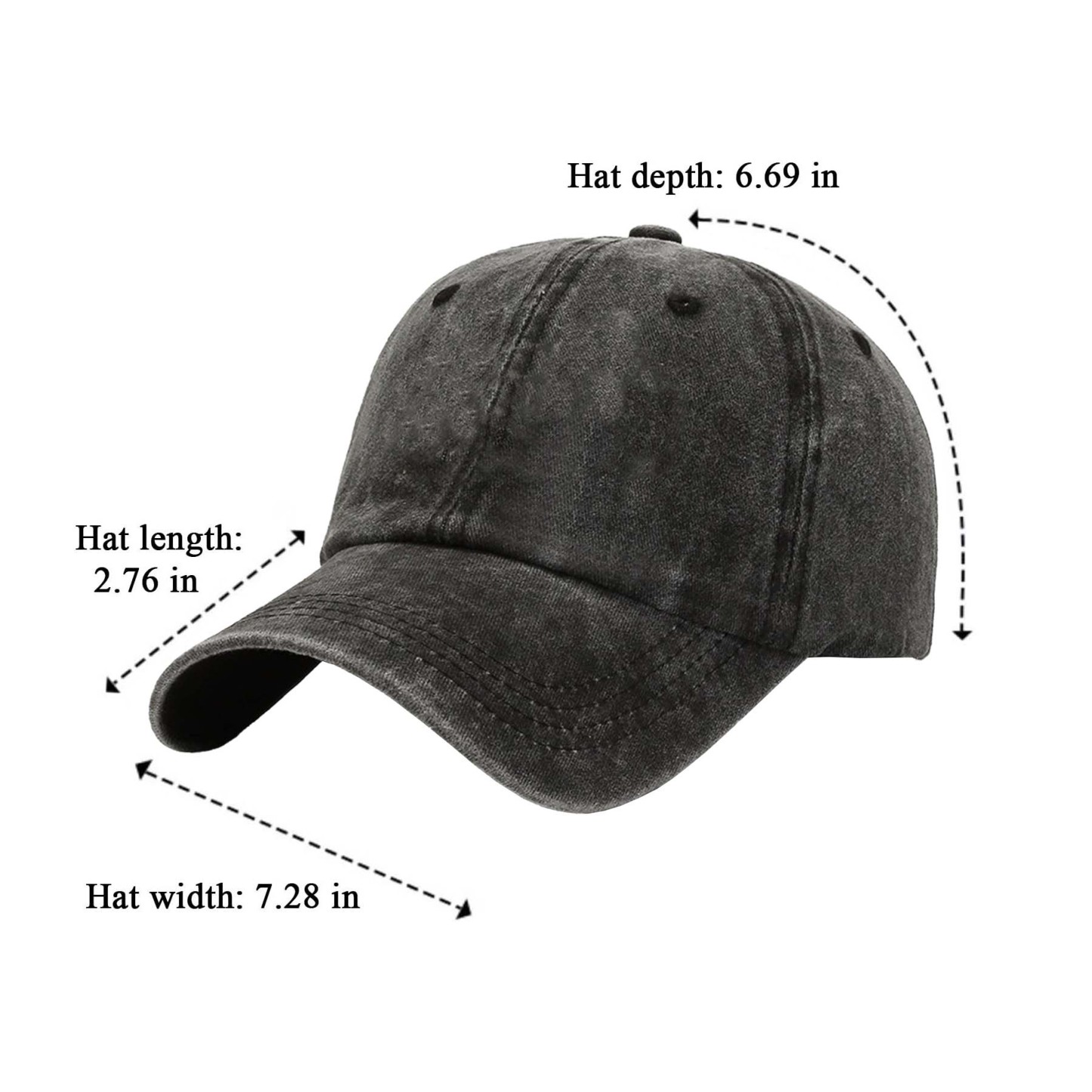 Custom Pattern Washed Baseball Cap Outdoor Soft Top Duckbill Cap
