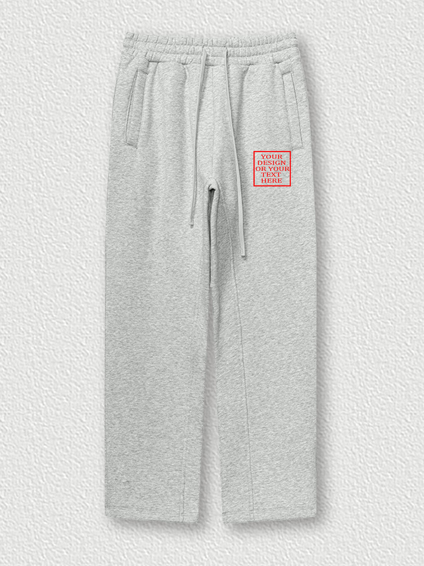 Customizable Men's Cotton Wide-Leg Casual Pants - Add Your Own Photo/Pattern/Text Design | 100% Cotton | Machine Washable Wide-Leg Pants, Suitable for Summer, Valentine's Day and Holiday Gifts, Personalized T-Shirt