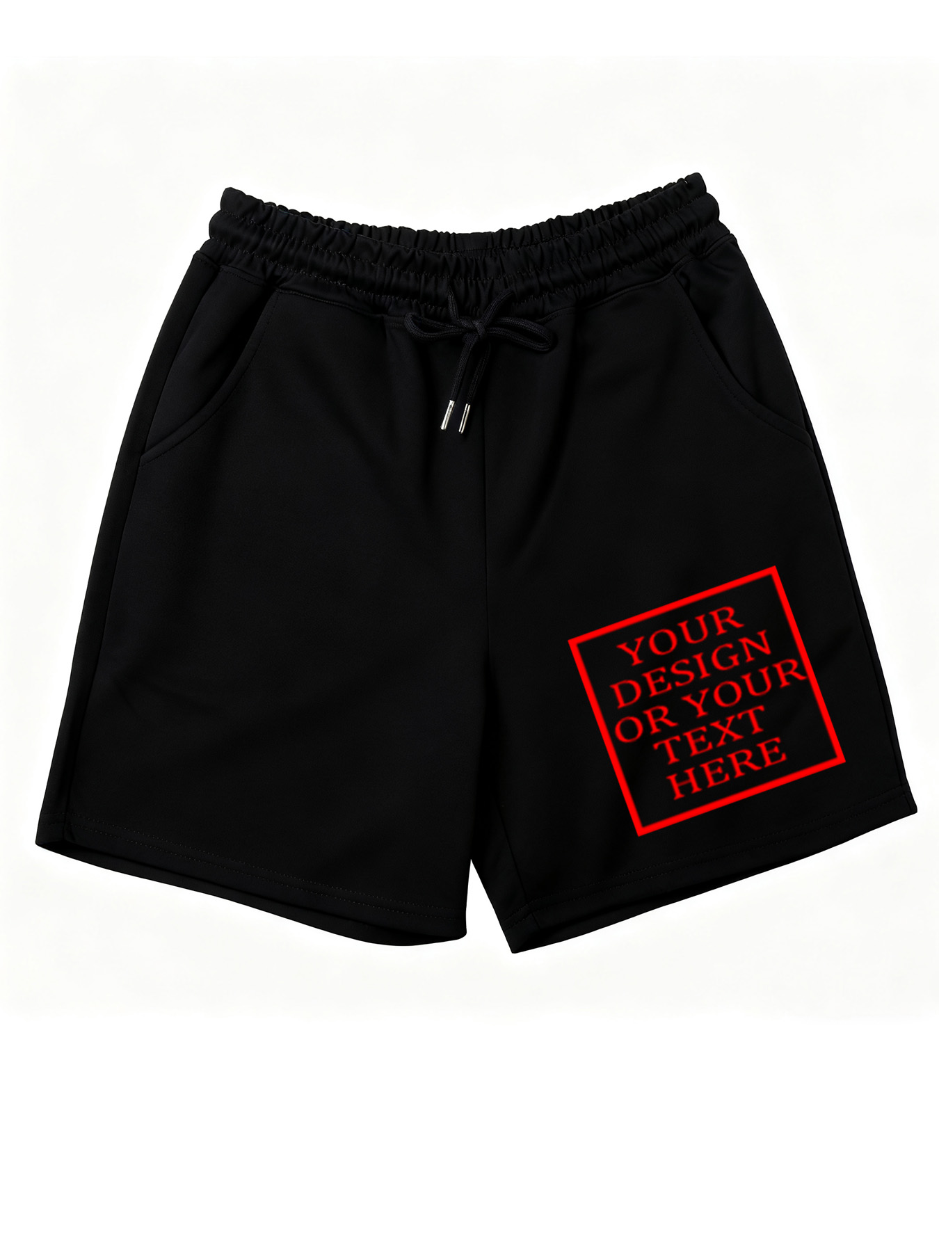 Customizable Men's Cotton Shorts - Add Your Own Photo/Pattern/Text Design | 100% Cotton | Machine Washable Shorts, Perfect for Summer, Valentine's Day and Holiday Gifts, Personalized Shorts