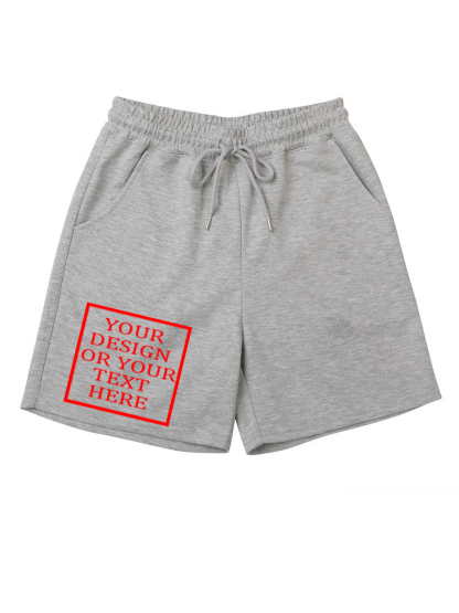 Customizable Men's Cotton Shorts - Add Your Own Photo/Pattern/Text Design | 100% Cotton | Machine Washable Shorts, Perfect for Summer, Valentine's Day and Holiday Gifts, Personalized Shorts