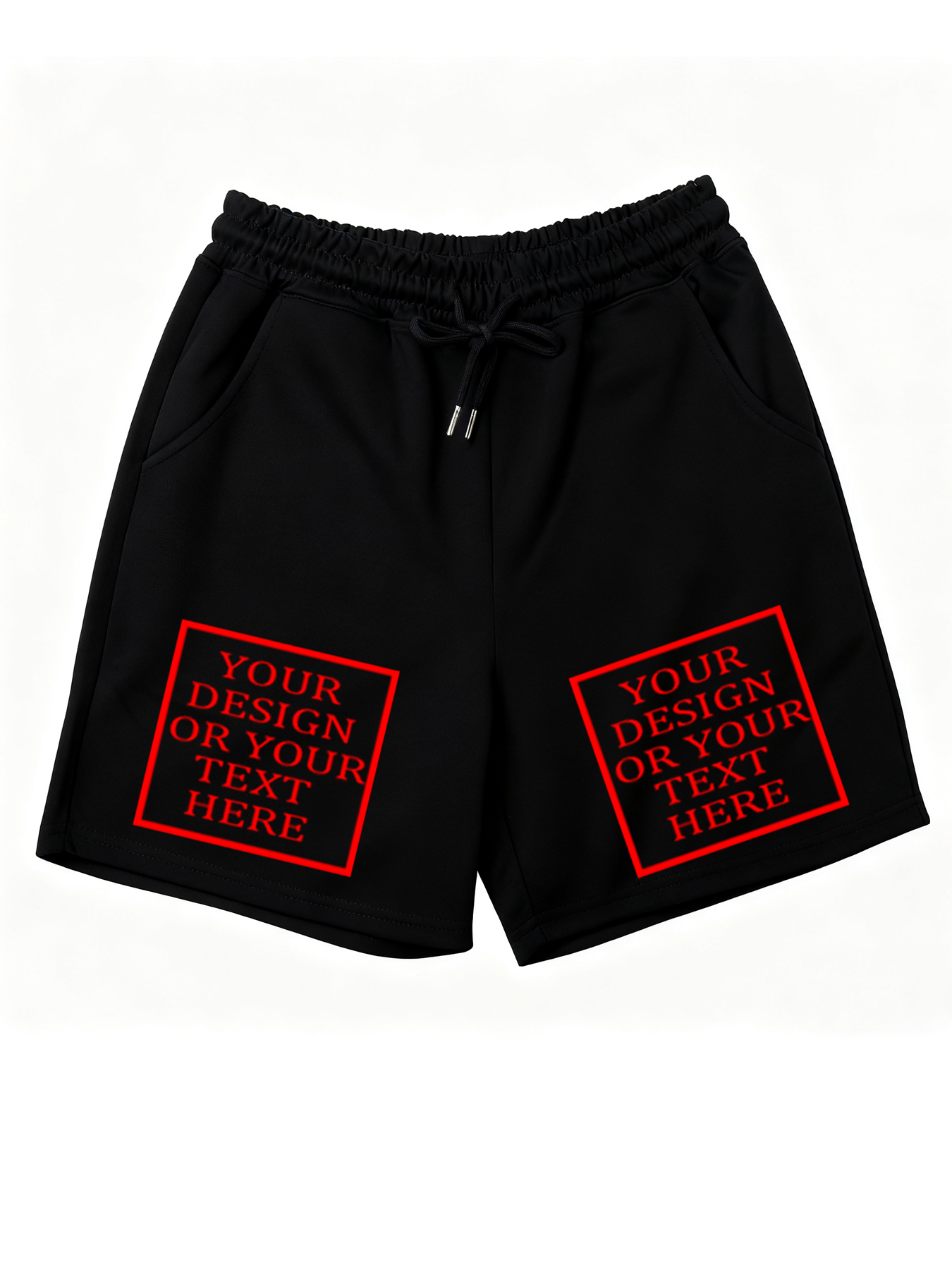 Customizable Men's Cotton Shorts - Add Your Own Photo/Pattern/Text Design | 100% Cotton | Machine Washable Shorts, Perfect for Summer, Valentine's Day and Holiday Gifts, Personalized Shorts