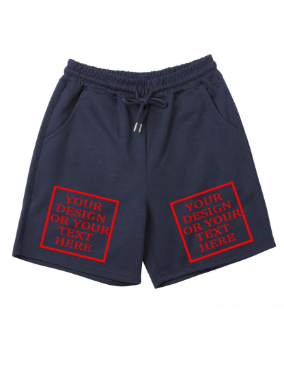 Customizable Men's Cotton Shorts - Add Your Own Photo/Pattern/Text Design | 100% Cotton | Machine Washable Shorts, Perfect for Summer, Valentine's Day and Holiday Gifts, Personalized Shorts