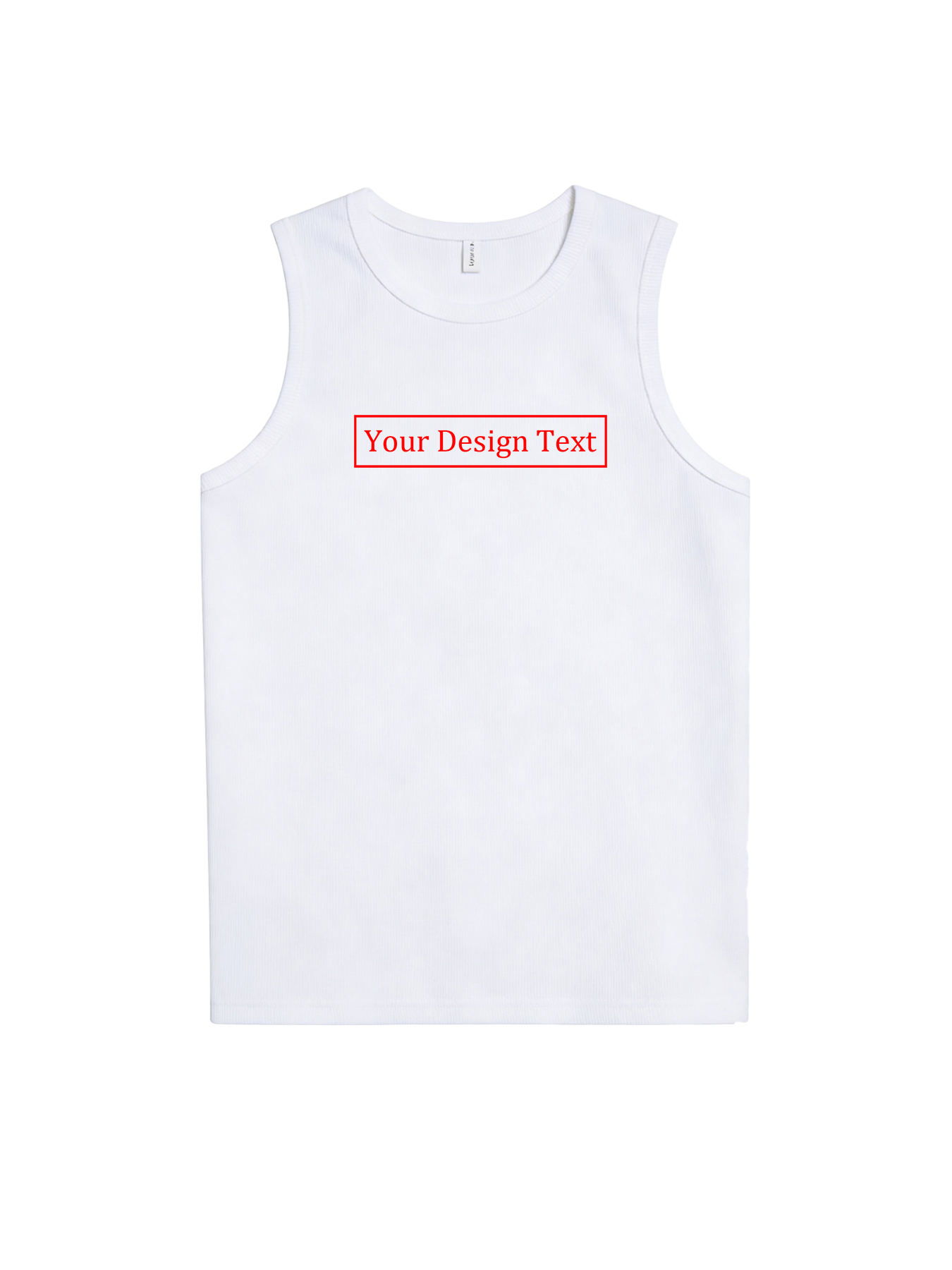 Customizable Men's Vest - Add your own text design | 100% Cotton | Machine washable crew neck vest, perfect for summer, Valentine's Day, and holiday gifts. Personalized vest.