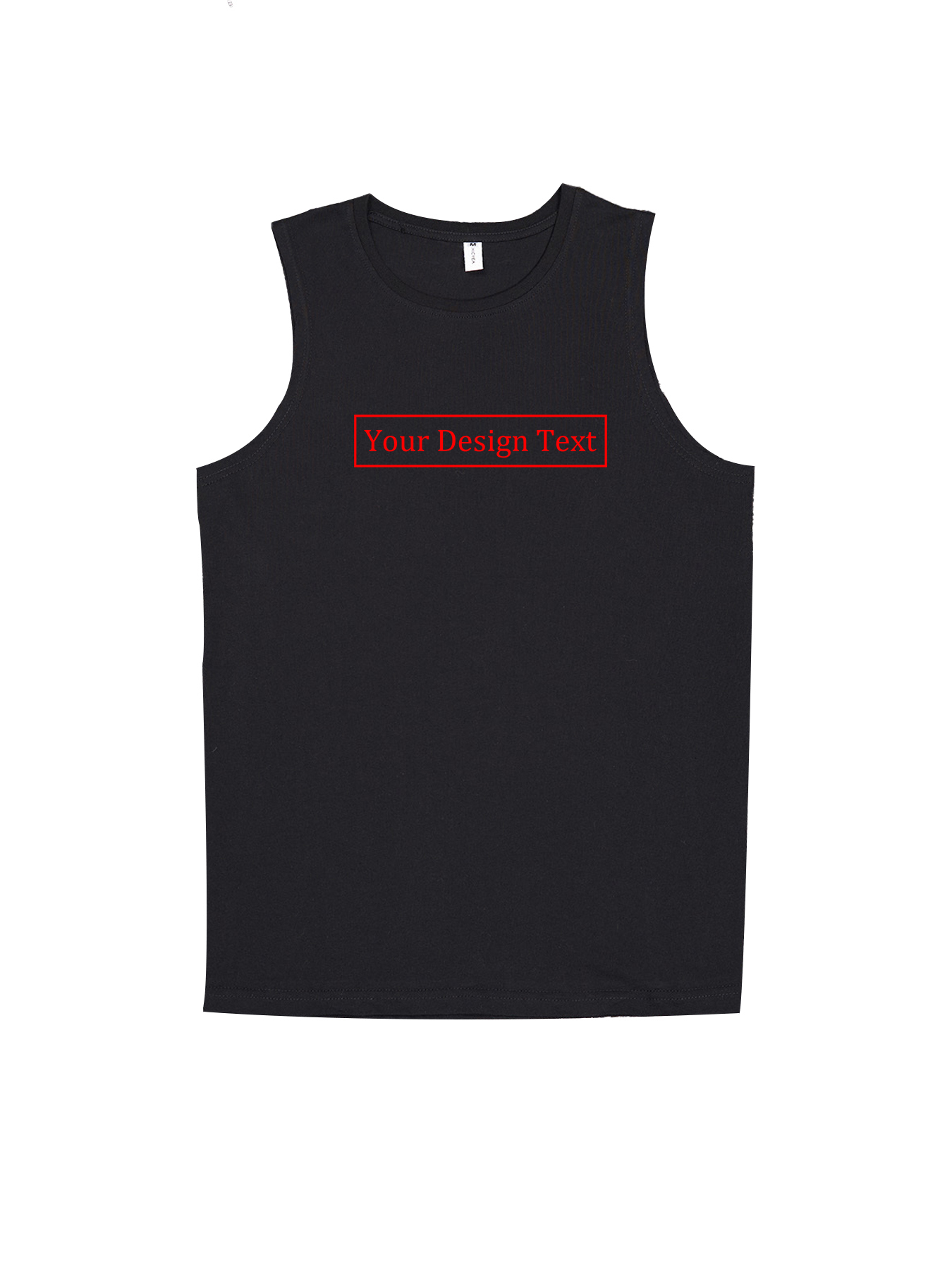 Customizable Men's Vest - Add your own text design | 100% Cotton | Machine washable crew neck vest, perfect for summer, Valentine's Day, and holiday gifts. Personalized vest.