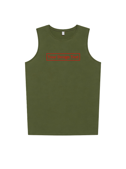 Customizable Men's Vest - Add your own text design | 100% Cotton | Machine washable crew neck vest, perfect for summer, Valentine's Day, and holiday gifts. Personalized vest.
