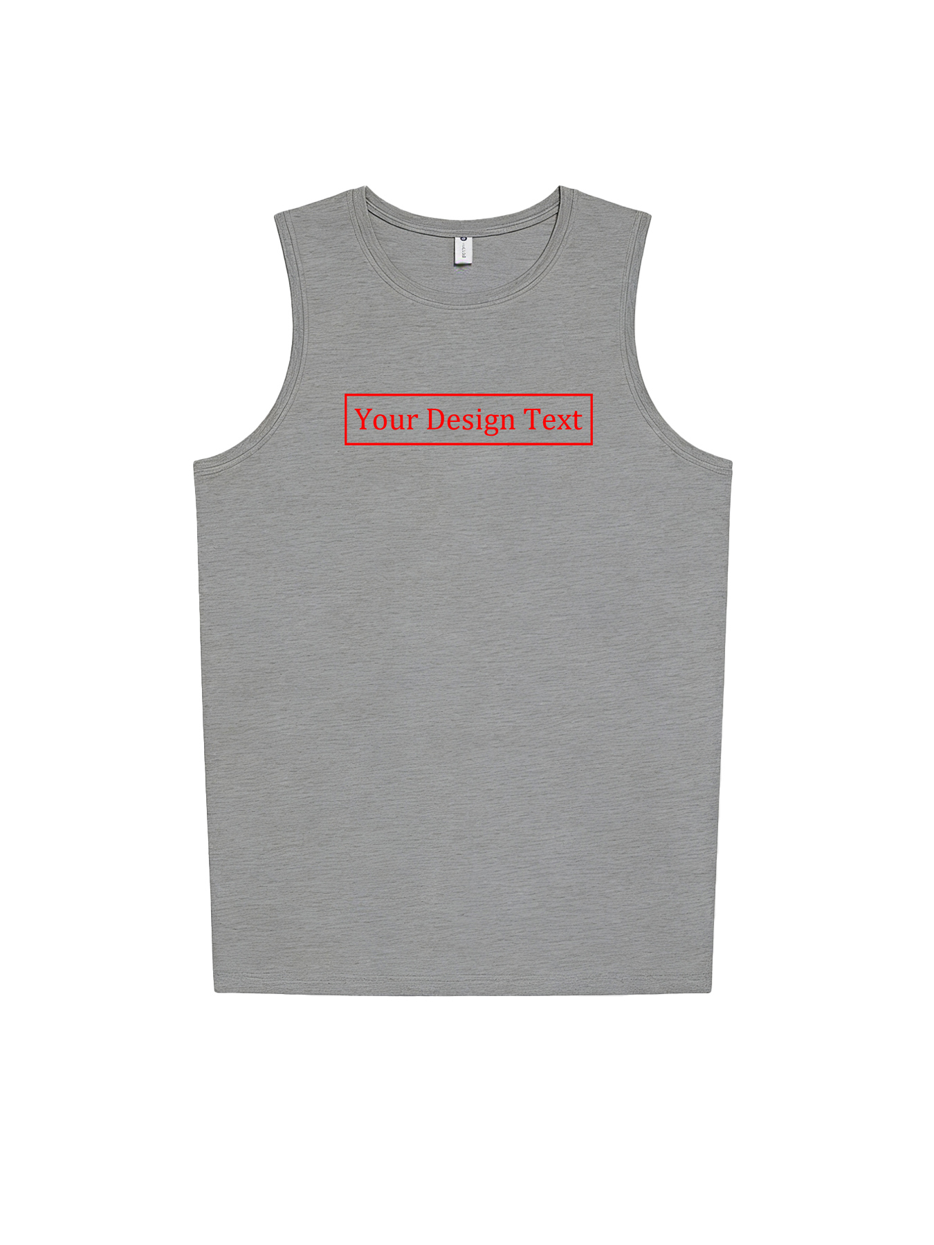 Customizable Men's Vest - Add your own text design | 100% Cotton | Machine washable crew neck vest, perfect for summer, Valentine's Day, and holiday gifts. Personalized vest.