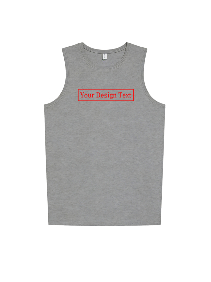 Customizable Men's Vest - Add your own text design | 100% Cotton | Machine washable crew neck vest, perfect for summer, Valentine's Day, and holiday gifts. Personalized vest.