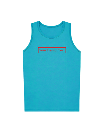 Customizable Men's Vest - Add your own text design | 100% Cotton | Machine washable crew neck vest, perfect for summer, Valentine's Day, and holiday gifts. Personalized vest.