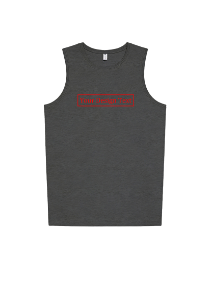 Customizable Men's Vest - Add your own text design | 100% Cotton | Machine washable crew neck vest, perfect for summer, Valentine's Day, and holiday gifts. Personalized vest.