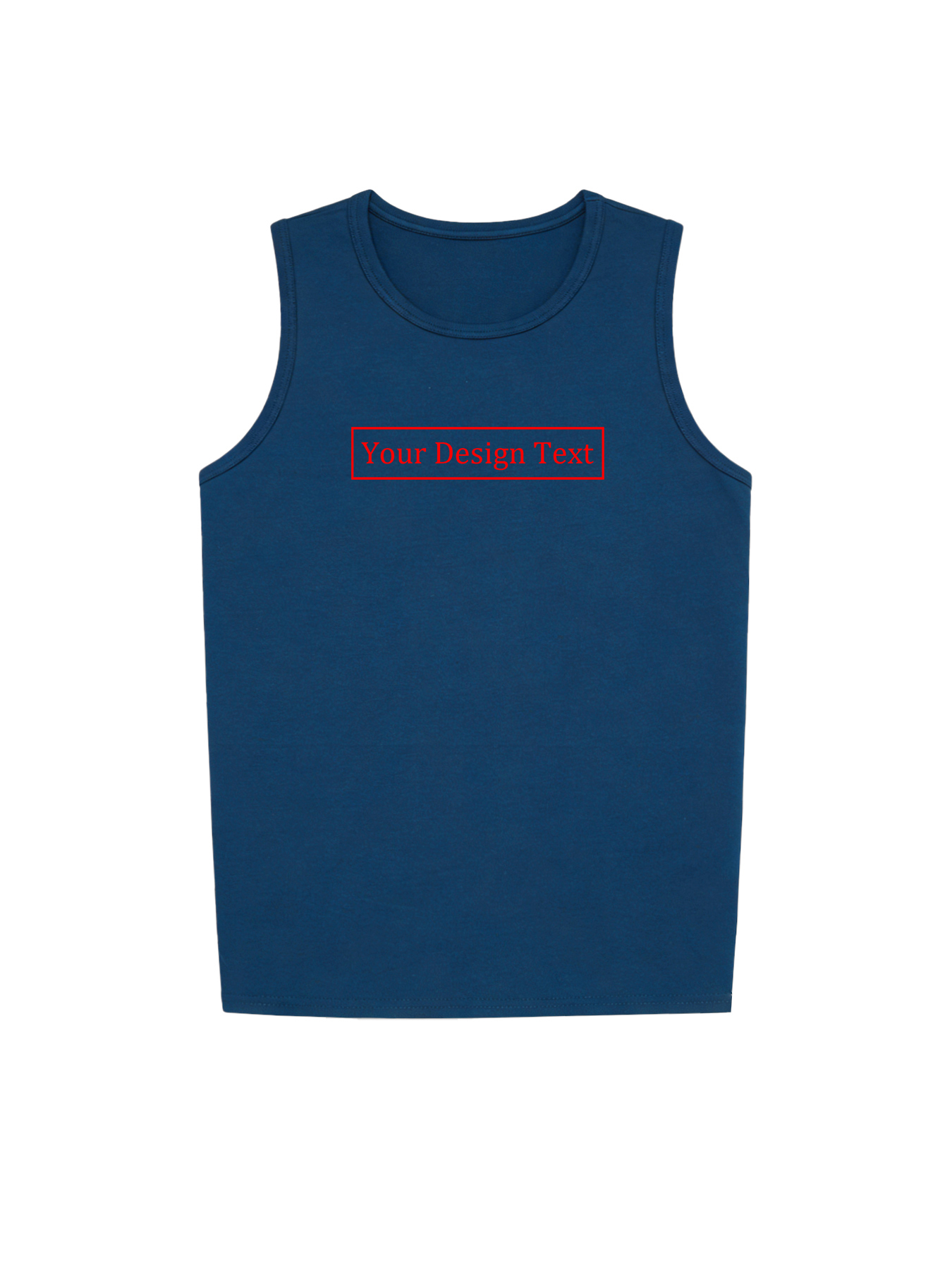 Customizable Men's Vest - Add your own text design | 100% Cotton | Machine washable crew neck vest, perfect for summer, Valentine's Day, and holiday gifts. Personalized vest.