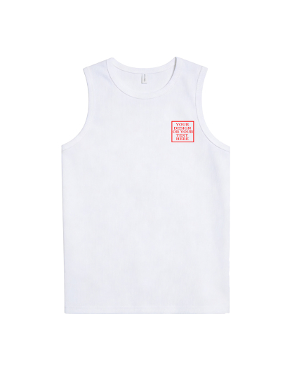 Men's Custom Vest - Add your own photo/pattern/text design | 100% Cotton | Machine washable crew neck vest, suitable for summer, Valentine's Day, and holiday gifts. Personalized vest.