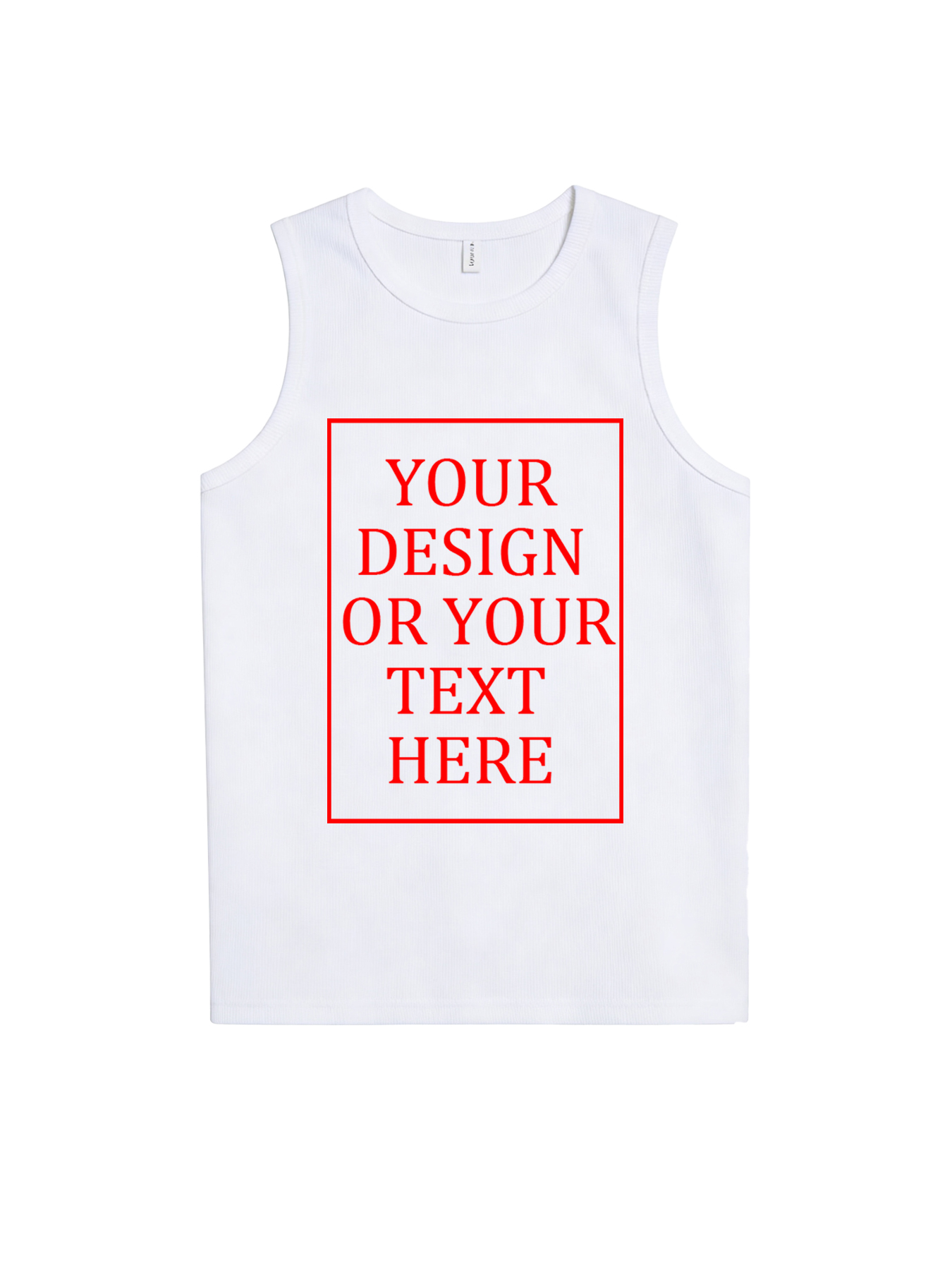 Men's Custom Vest - Add your own photo/pattern/text design | 100% Cotton | Machine washable crew neck vest, suitable for summer, Valentine's Day, and holiday gifts. Personalized vest.