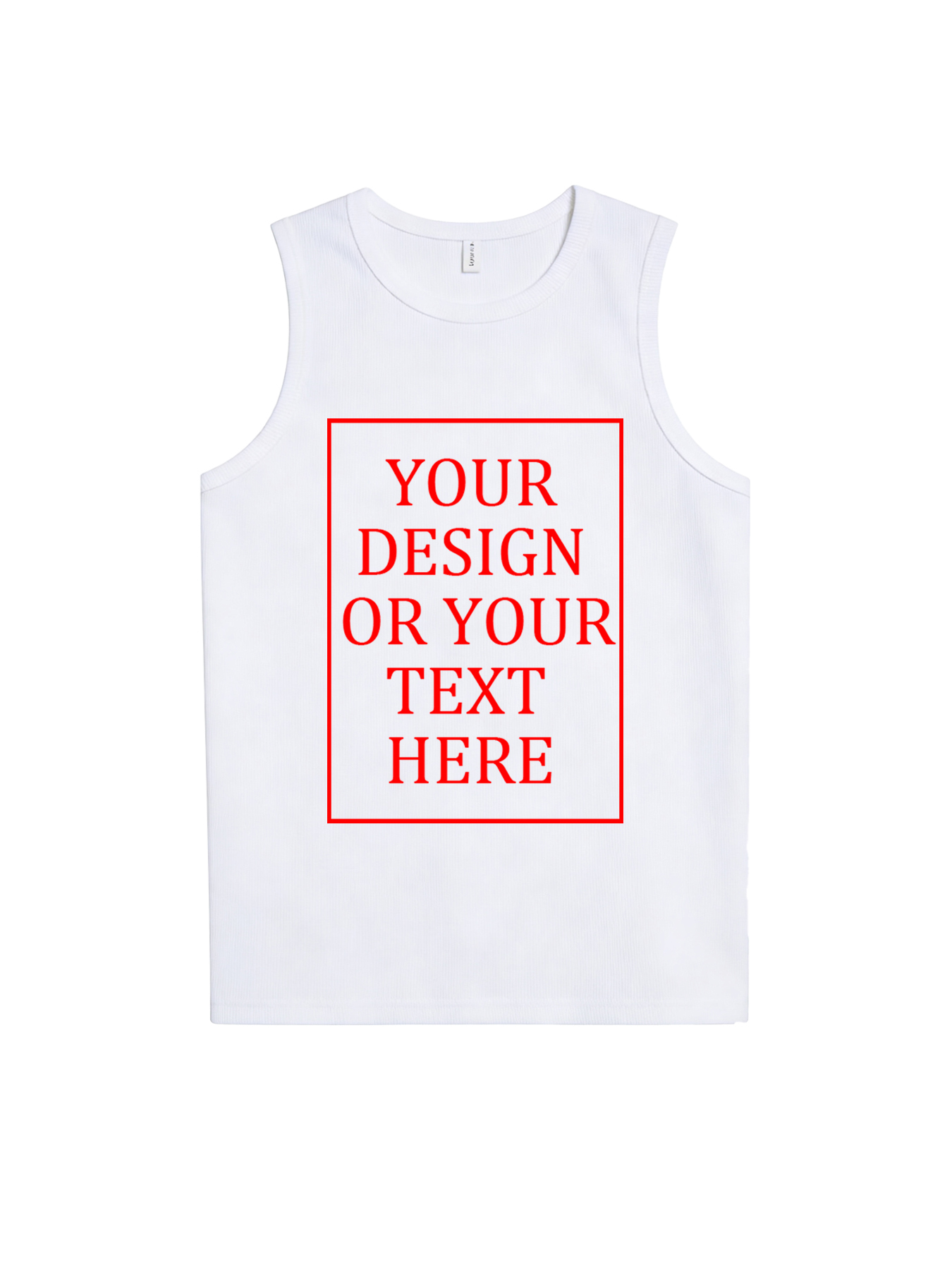 Men's Custom Vest - Add your own photo/pattern/text design | 100% Cotton | Machine washable crew neck vest, suitable for summer, Valentine's Day, and holiday gifts. Personalized vest.
