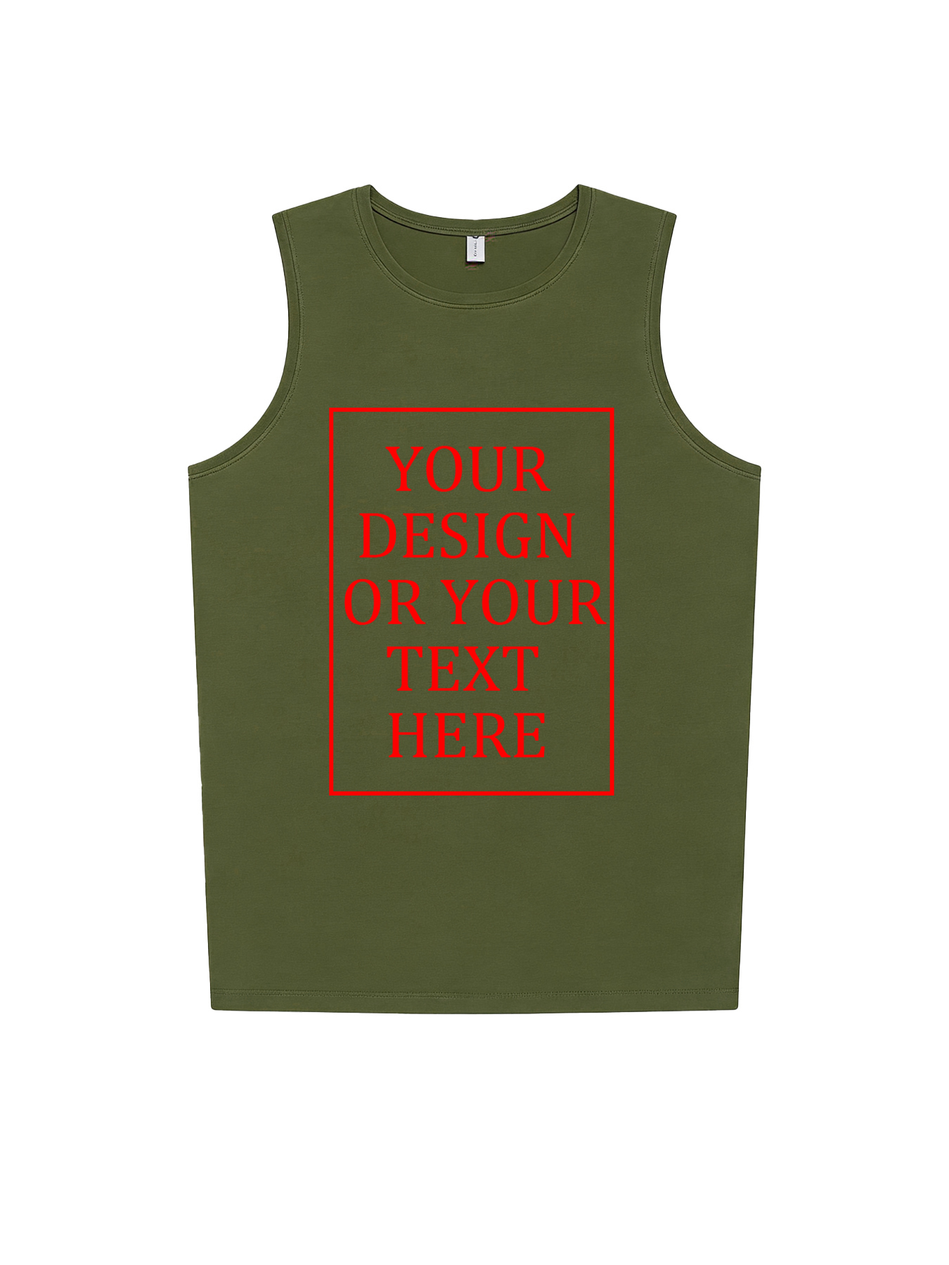 Men's Custom Vest - Add your own photo/pattern/text design | 100% Cotton | Machine washable crew neck vest, suitable for summer, Valentine's Day, and holiday gifts. Personalized vest.