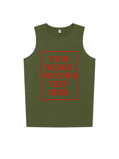 Men's Custom Vest - Add your own photo/pattern/text design | 100% Cotton | Machine washable crew neck vest, suitable for summer, Valentine's Day, and holiday gifts. Personalized vest.