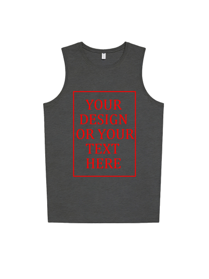 Men's Custom Vest - Add your own photo/pattern/text design | 100% Cotton | Machine washable crew neck vest, suitable for summer, Valentine's Day, and holiday gifts. Personalized vest.
