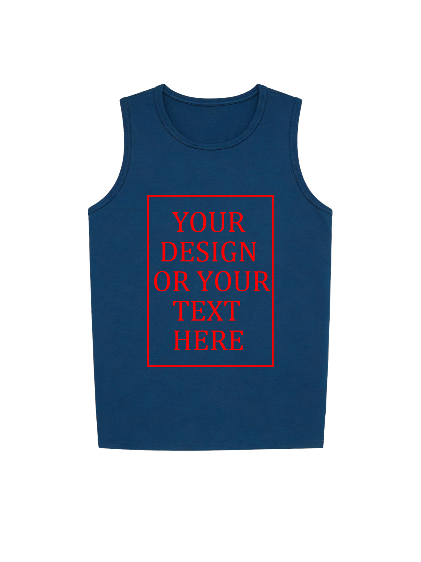 Men's Custom Vest - Add your own photo/pattern/text design | 100% Cotton | Machine washable crew neck vest, suitable for summer, Valentine's Day, and holiday gifts. Personalized vest.