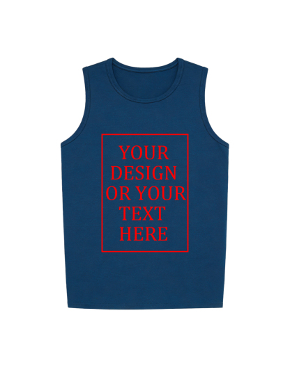 Men's Custom Vest - Add your own photo/pattern/text design | 100% Cotton | Machine washable crew neck vest, suitable for summer, Valentine's Day, and holiday gifts. Personalized vest.