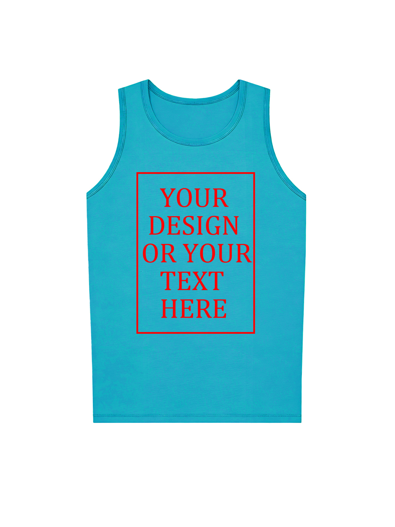 Men's Custom Vest - Add your own photo/pattern/text design | 100% Cotton | Machine washable crew neck vest, suitable for summer, Valentine's Day, and holiday gifts. Personalized vest.