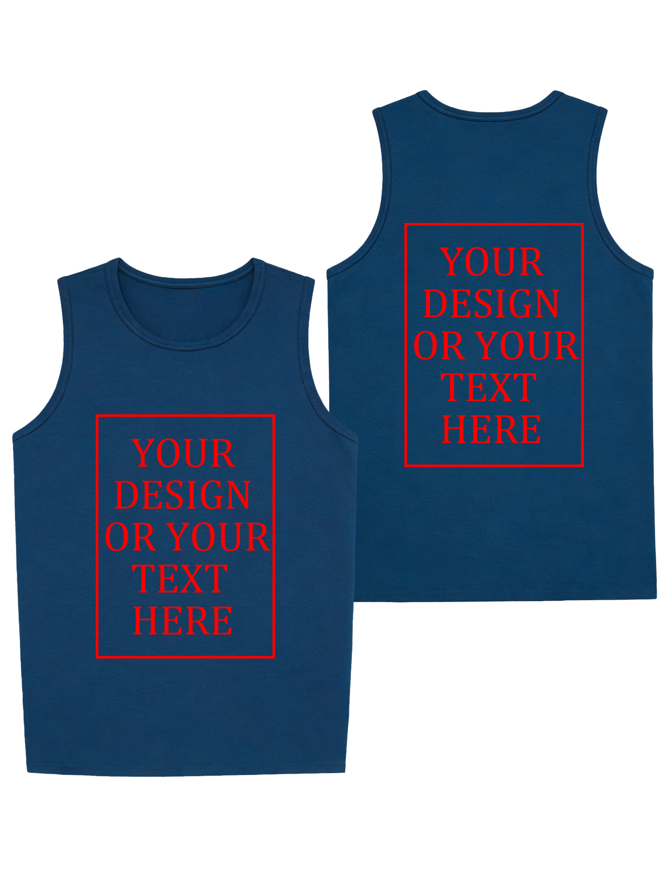 Men's Custom Vest - Add your own photo/pattern/text design | 100% Cotton | Machine washable crew neck vest, suitable for summer, Valentine's Day, and holiday gifts. Personalized vest.