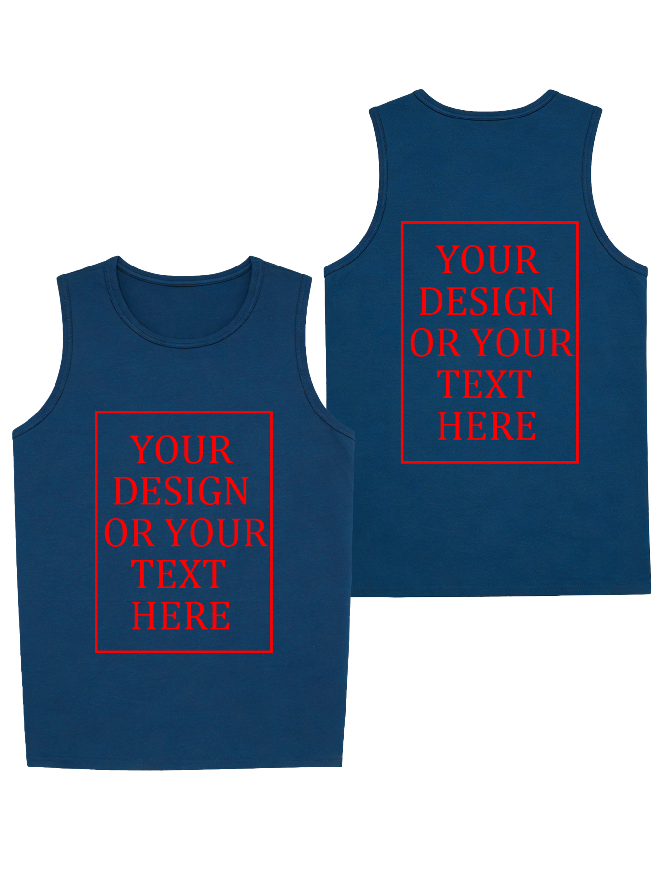 Men's Custom Vest - Add your own photo/pattern/text design | 100% Cotton | Machine washable crew neck vest, suitable for summer, Valentine's Day, and holiday gifts. Personalized vest.