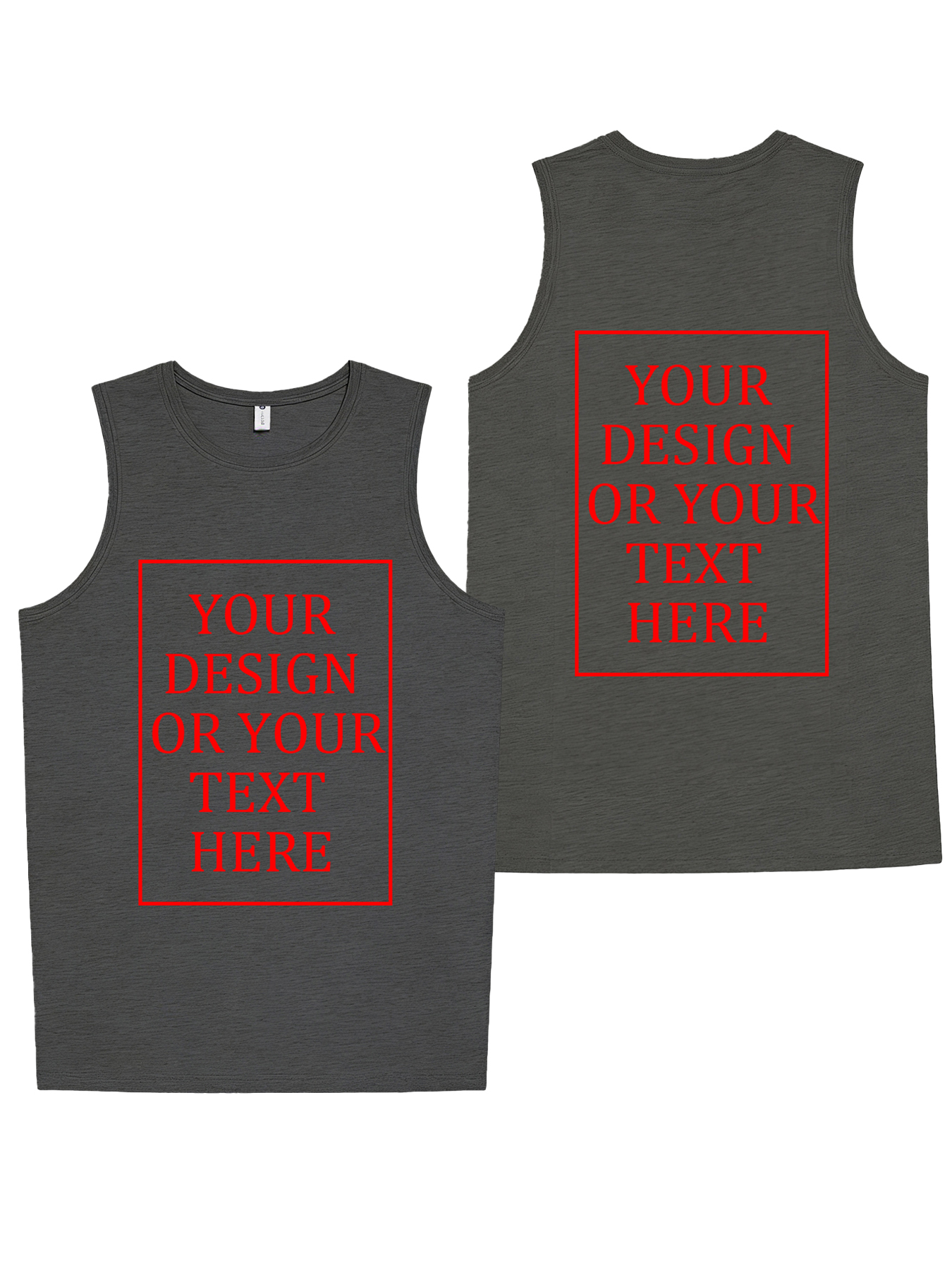 Men's Custom Vest - Add your own photo/pattern/text design | 100% Cotton | Machine washable crew neck vest, suitable for summer, Valentine's Day, and holiday gifts. Personalized vest.