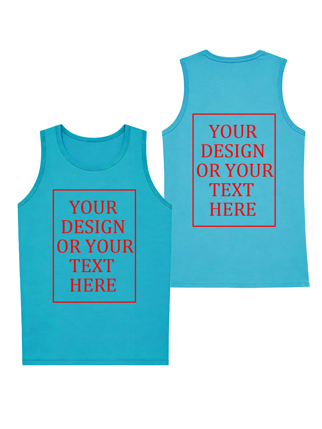 Men's Custom Vest - Add your own photo/pattern/text design | 100% Cotton | Machine washable crew neck vest, suitable for summer, Valentine's Day, and holiday gifts. Personalized vest.