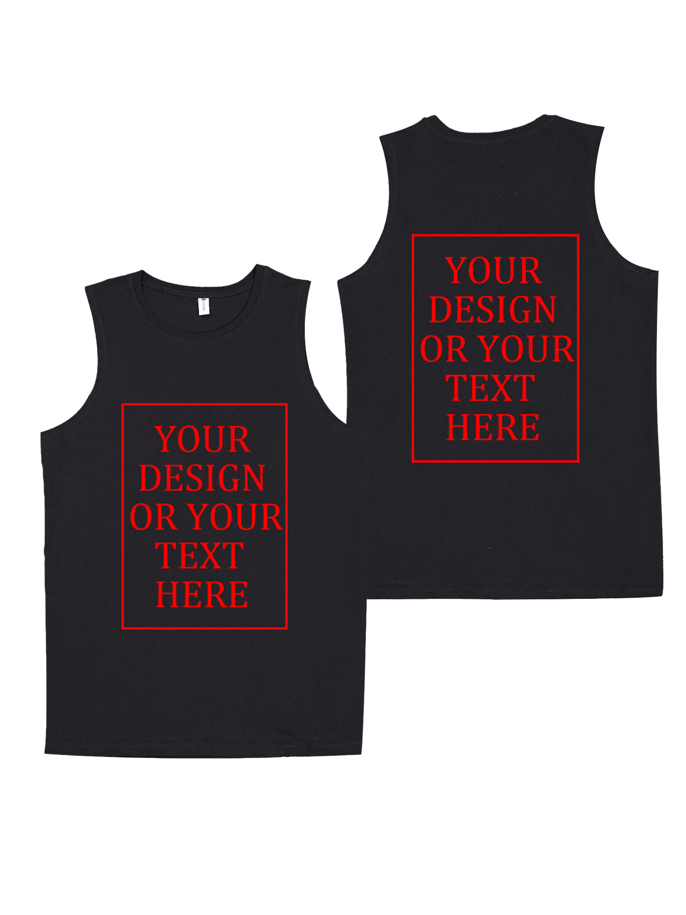 Men's Custom Vest - Add your own photo/pattern/text design | 100% Cotton | Machine washable crew neck vest, suitable for summer, Valentine's Day, and holiday gifts. Personalized vest.