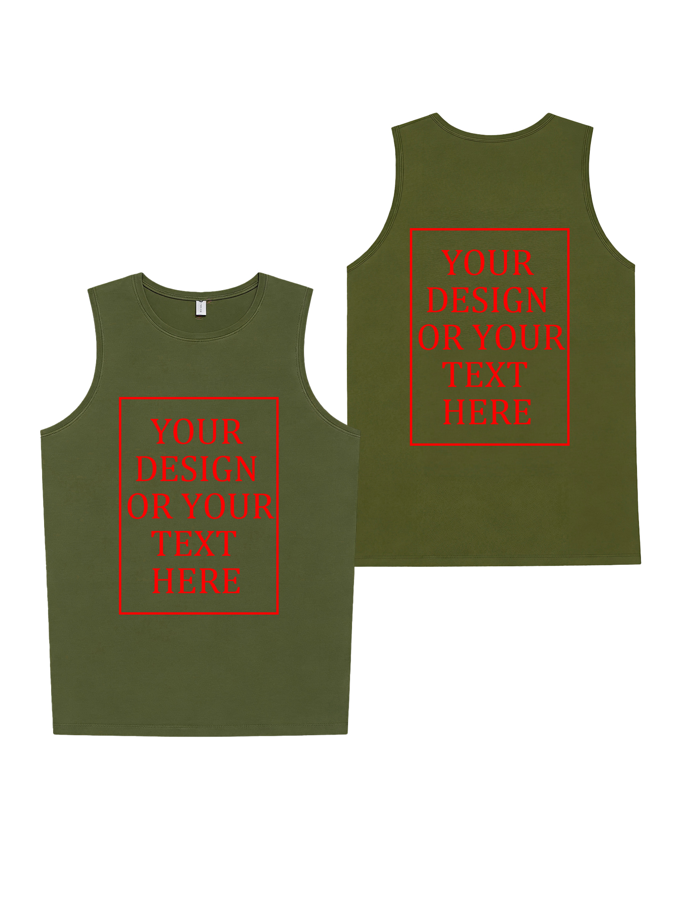Men's Custom Vest - Add your own photo/pattern/text design | 100% Cotton | Machine washable crew neck vest, suitable for summer, Valentine's Day, and holiday gifts. Personalized vest.